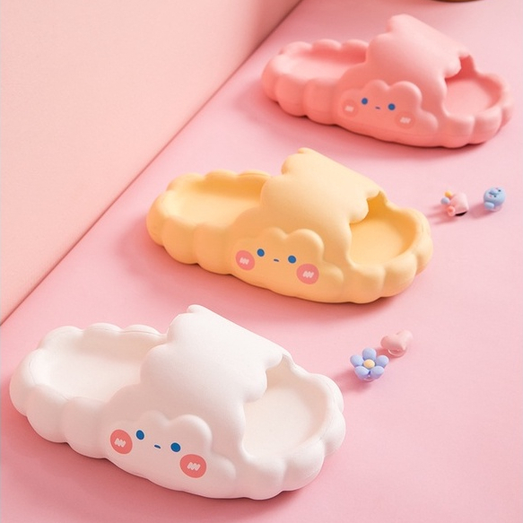 Dép Đế Mềm Chống Trượt Thiết Kế Hình Đám Mây Đáng Yêu Thời Trang