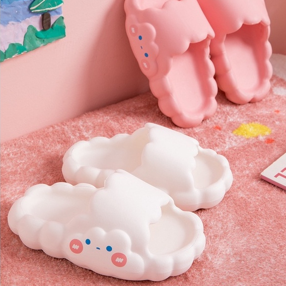 Dép Đế Mềm Chống Trượt Thiết Kế Hình Đám Mây Đáng Yêu Thời Trang