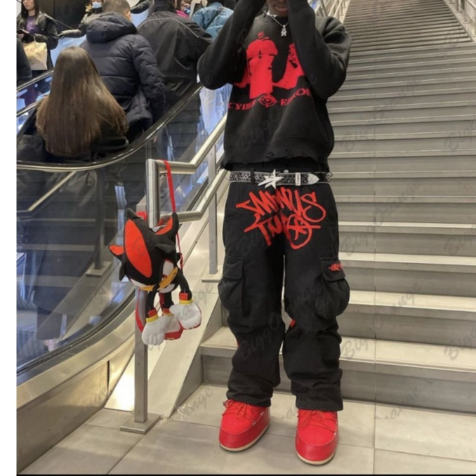 Quần Jogger Màu Đen Dáng Rộng Phong Cách Hip Hop Đường Phố Y2K Thời Trang 2023 Dành Cho Nam