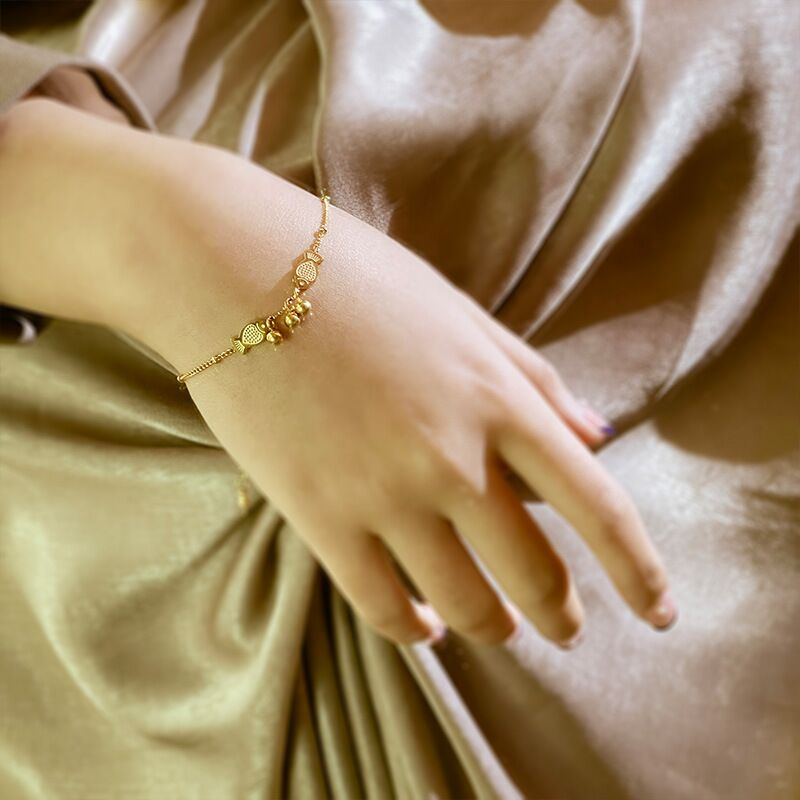 Vòng Tay Thép Titan Mạ Vàng 18k Sang Trọng  vòng tay không thấm nước không phai màu S20L1