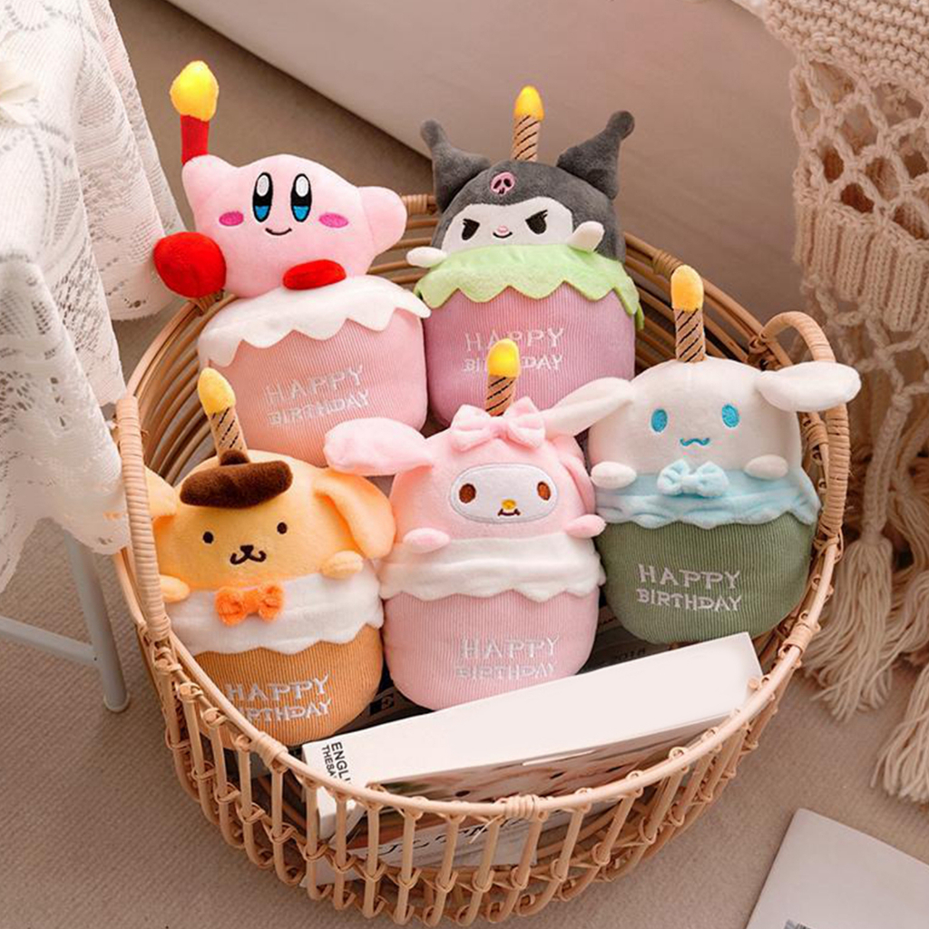 LAHOMIA Búp Bê Nhồi Bông Hình Bánh Kem Sinh Nhật Dễ Thương Kulomi Chó quế
