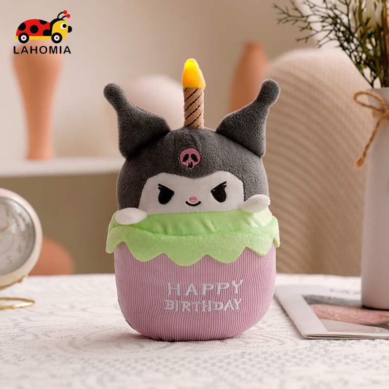 LAHOMIA Búp Bê Nhồi Bông Hình Bánh Kem Sinh Nhật Dễ Thương Kulomi Chó quế