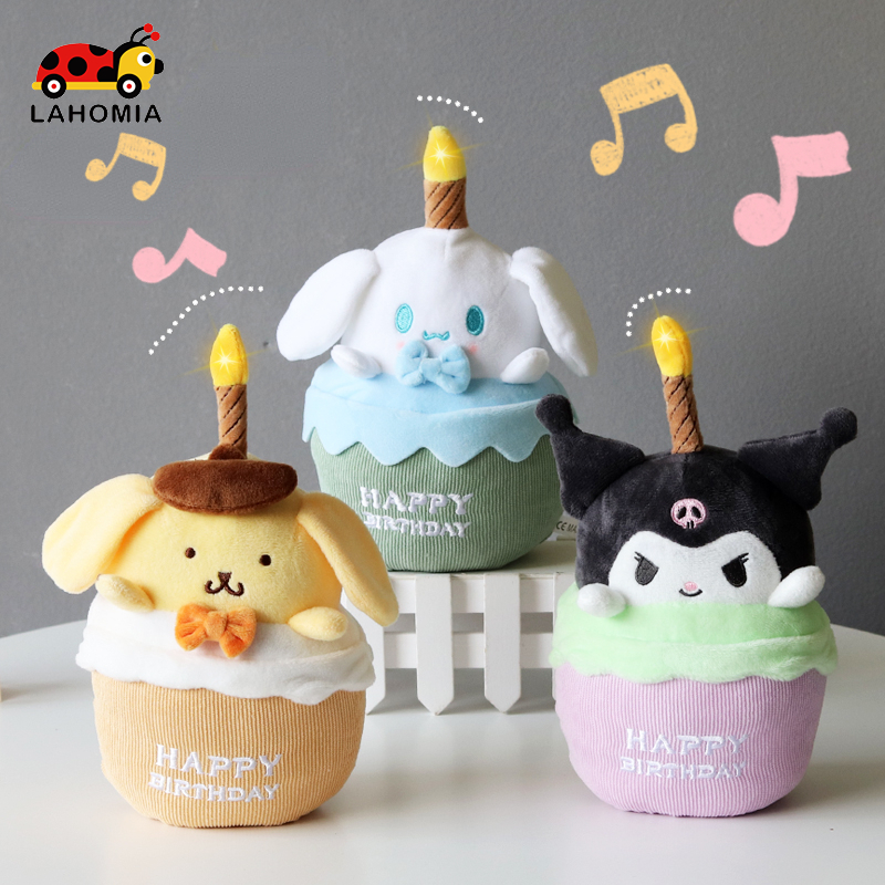 LAHOMIA Búp Bê Nhồi Bông Hình Bánh Kem Sinh Nhật Dễ Thương Kulomi Chó quế