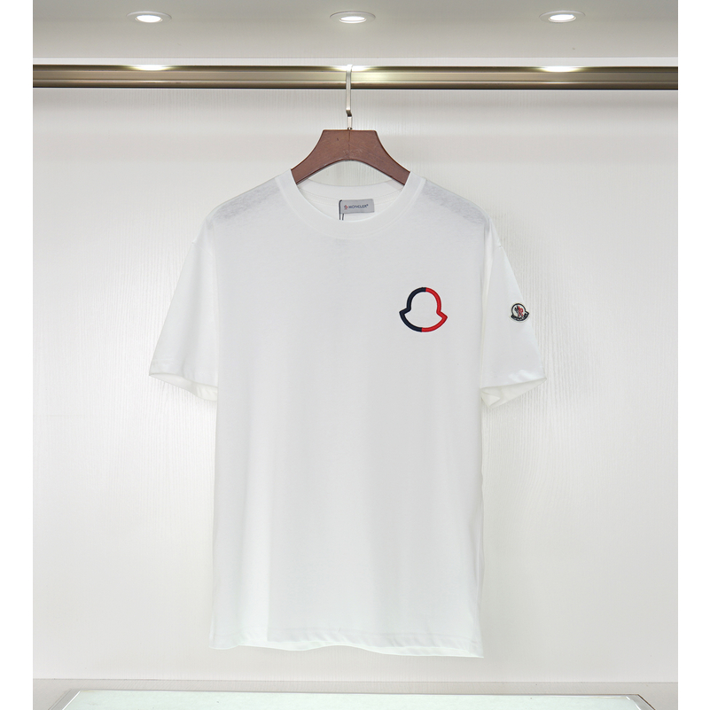 Moncler Áo Thun cotton Ngắn Tay Thêu Họa Tiết Thời Trang Cho Nam Nữ