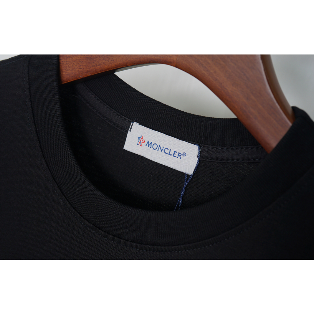 Moncler Áo Thun cotton Ngắn Tay Thêu Họa Tiết Thời Trang Cho Nam Nữ