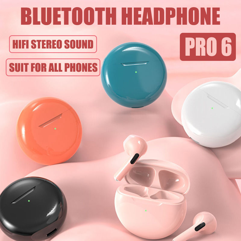 Tai Nghe Bluetooth 5.0 Không Dây TWS Chính Hãng Pro6 Kèm MIC