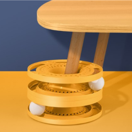 Elsabell Bóng đồ chơi tương tác cho mèo Ba lớp Tháp bi xoay Bàn Đường tròn với bóng di chuyển