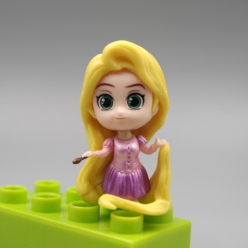 Bộ 6 Mô Hình Công Chúa Disney Bạch Tuyết Ariel Bella Aurora Alice Rối Rapunzel Bằng PVC Trang Trí Bánh Kem