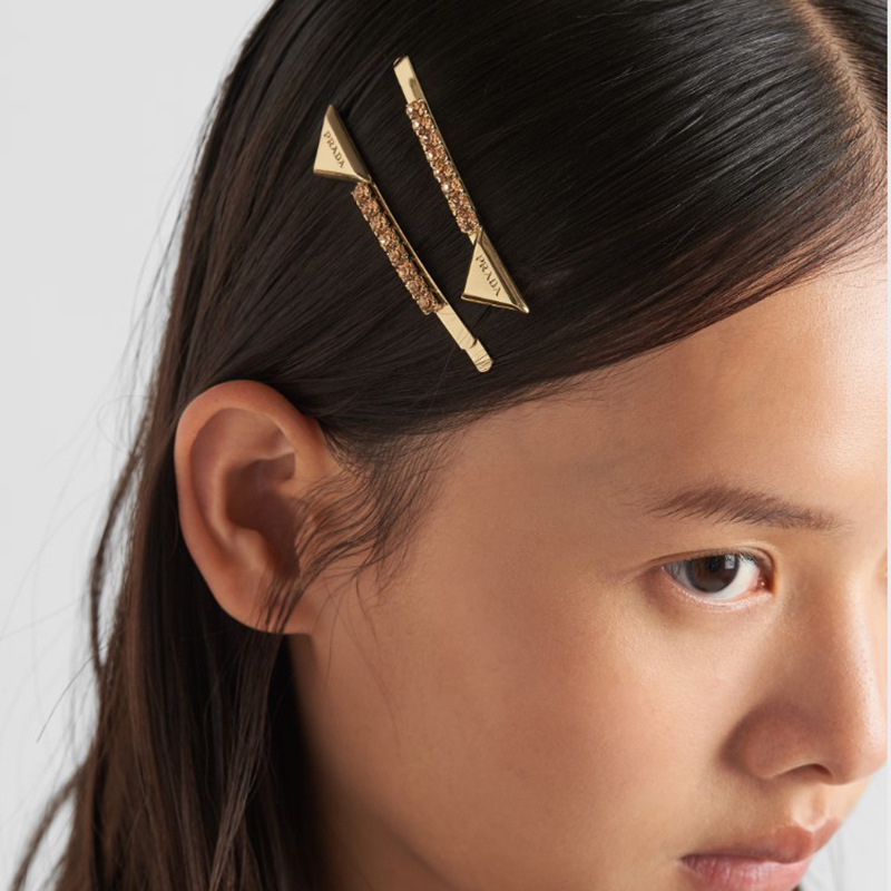 Kẹp Tóc Hình Tam Giác In Chữ Phong Cách Hàn Quốc Thanh Lịch Cho Nữ