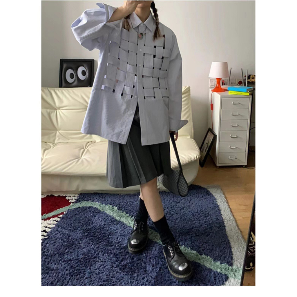 Áo Sơ Mi Tay Dài Họa Tiết Kẻ Sọc Thời Trang Sang Trọng Cho Nam Và Nữ