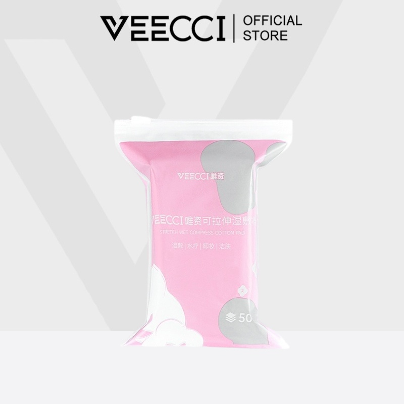 VEECCI Bông mỹ phẩm bông nén co giãn mặt băng đặc biệt xé mặt nạ mô spa bông dưỡng ẩm