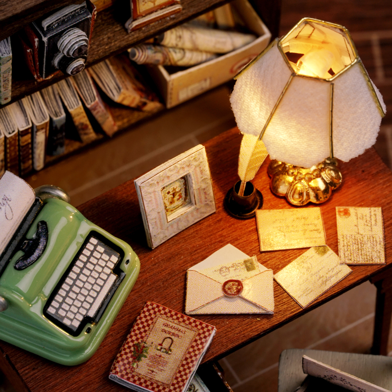 Mô Hình Ngôi Nhà Búp Bê Mini DIY Với Vỏ Bọc Chống Bụi Làm Quà Sinh Nhật Cho