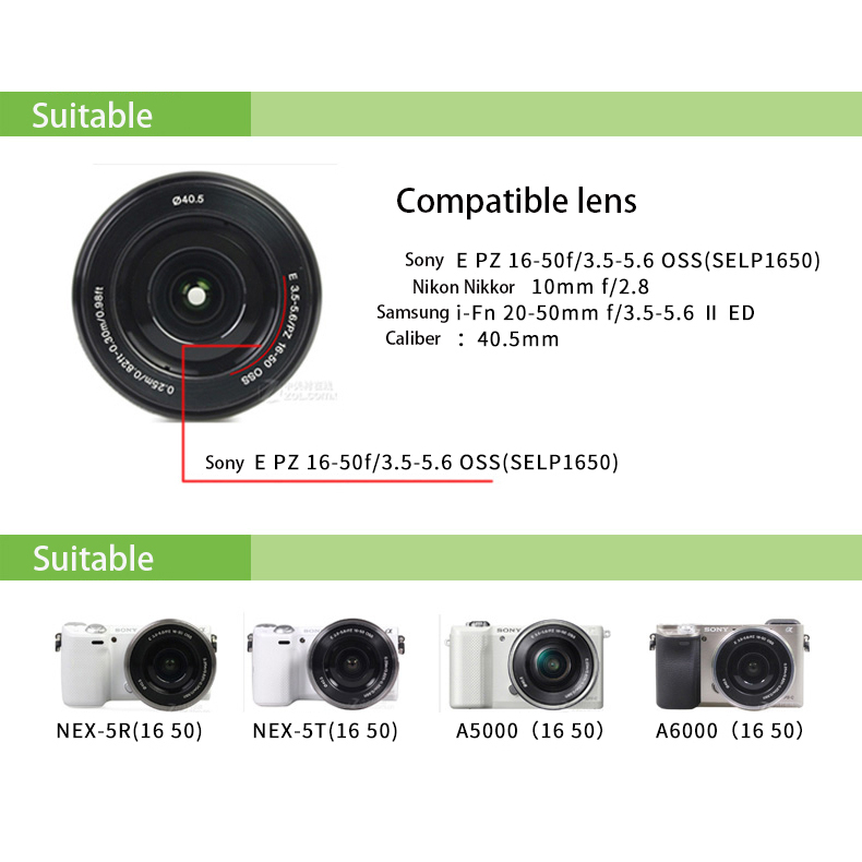 Loa Che Nắng bizoe s1650h Cho Ống Kính Máy Ảnh sony 16-50mm nex 5c / 3n / 5t / 5r / a5100 / a6000 / a6300 / a6600 / a6500 / a6400 / a7m2 / s2 / s2 / 3 Pro / 7 Pro / E / / 3 Pro / 3 Pro / /.