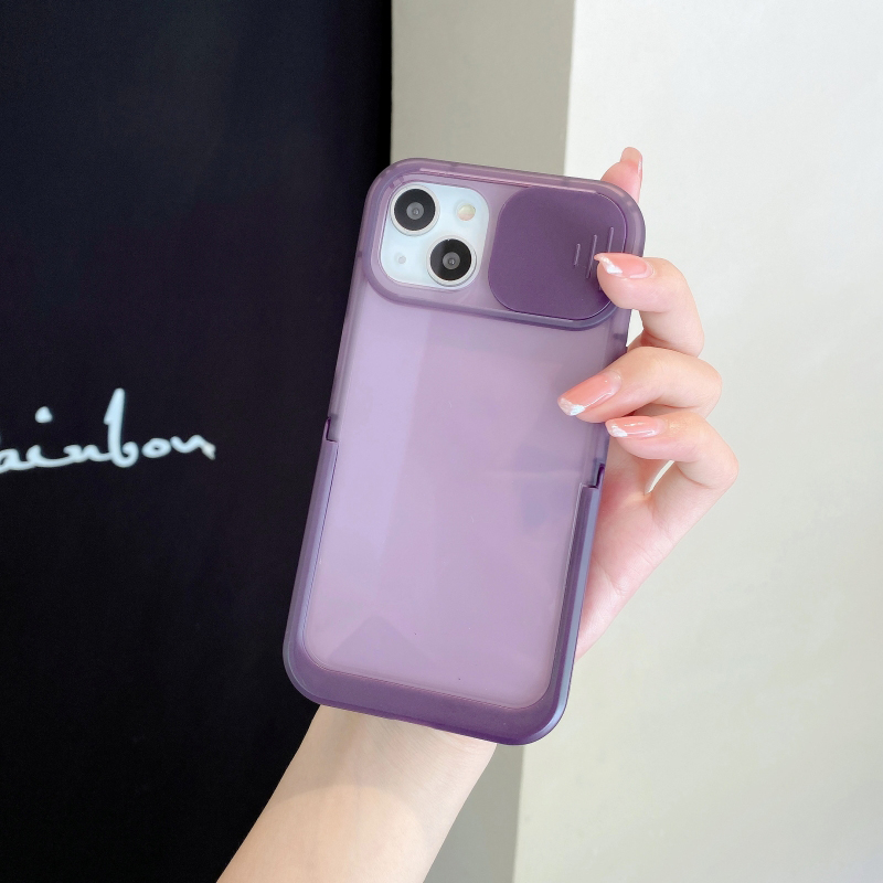 Ốp Điện Thoại Silicon Mềm Trong Suốt Chống Sốc Có Giá Đỡ Cho iPhone 14 13 12 11 Pro Max 14 Plus