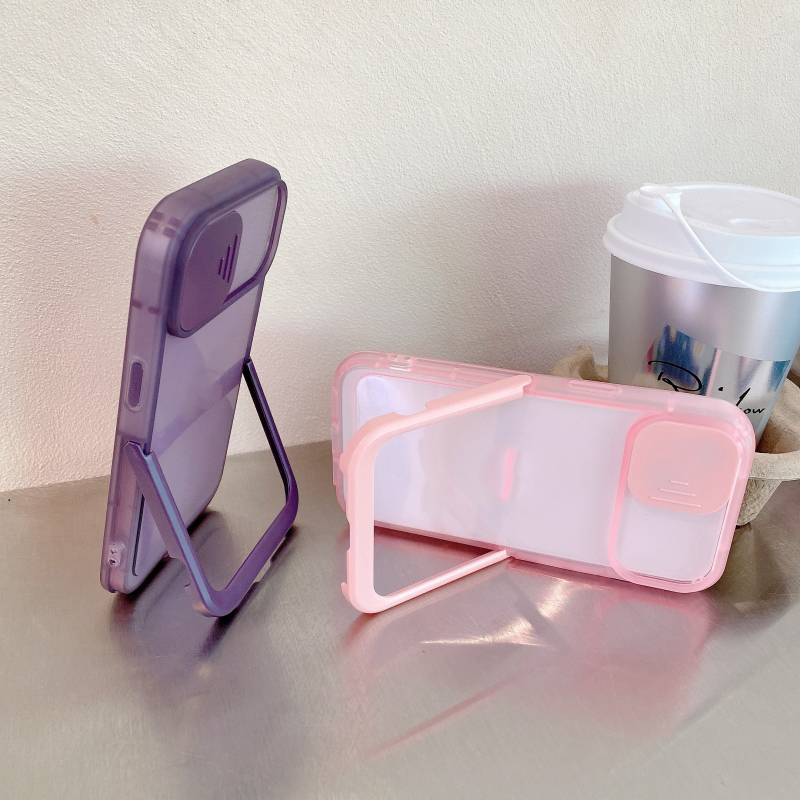 Ốp Điện Thoại Silicon Mềm Trong Suốt Chống Sốc Có Giá Đỡ Cho iPhone 14 13 12 11 Pro Max 14 Plus