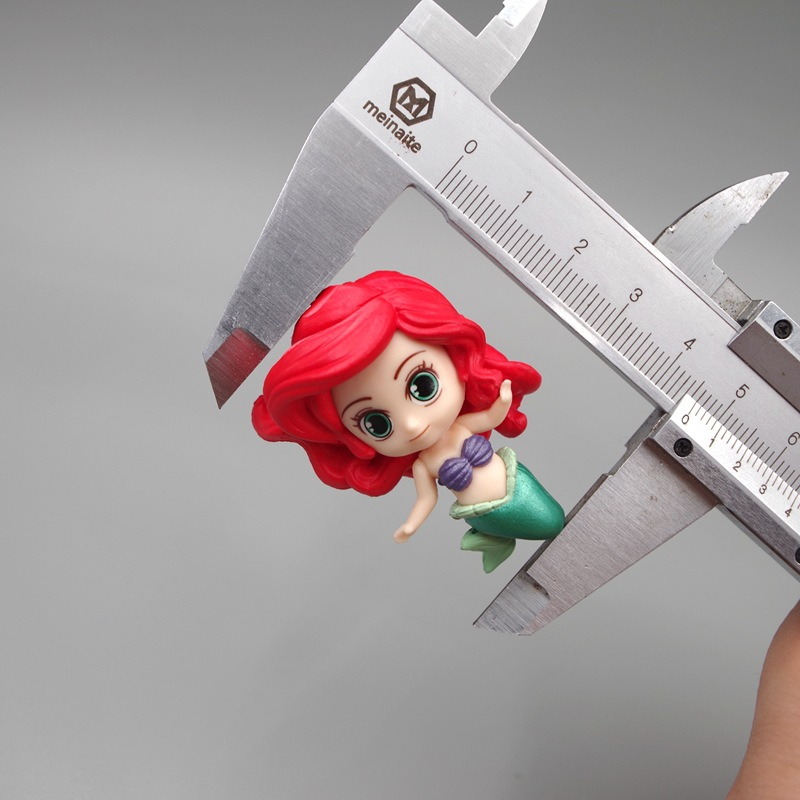 Bộ 6 Mô Hình Công Chúa Disney Bạch Tuyết Ariel Bella Aurora Alice Rối Rapunzel Bằng PVC Trang Trí Bánh Kem