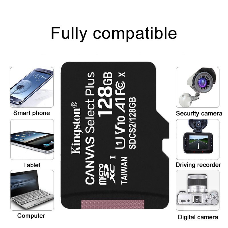 KINGSTON Thẻ Nhớ Micro Sd Class 10 120MB / s 64G / 256GB / 128GB / 512GB TF Cho CCTV Dashcam #2