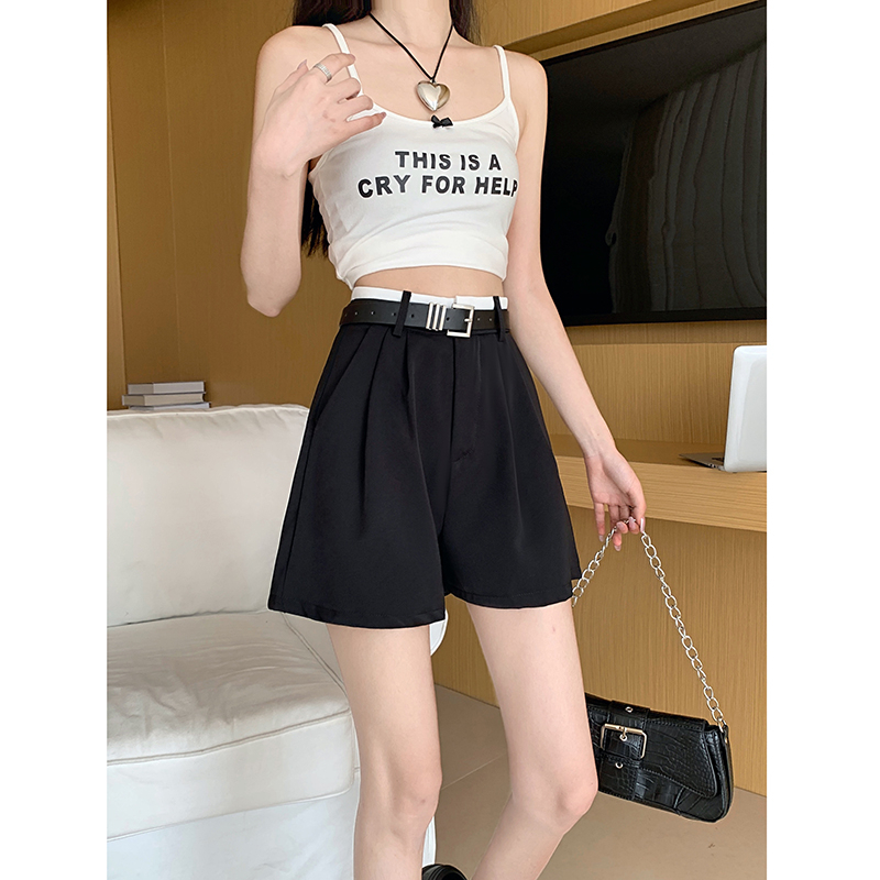 Quần ngắn ống rộng Màu Sắc Đơn Giản Phong Cách Hàn Quốc Dành Cho Nữ