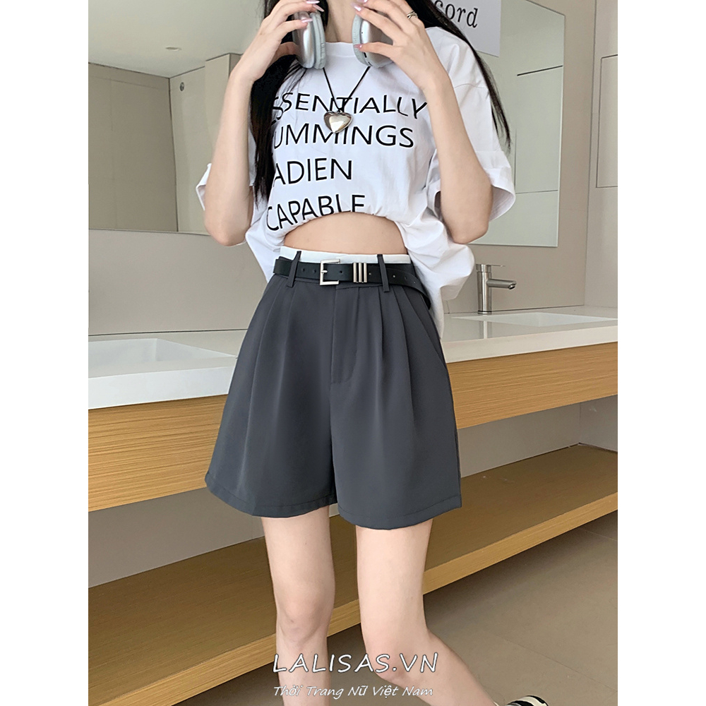 Quần ngắn ống rộng Màu Sắc Đơn Giản Phong Cách Hàn Quốc Dành Cho Nữ