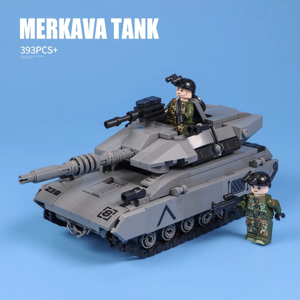 Bộ Đồ Chơi Lắp Ráp Xe Tăng Quân Đội WW2 99A/M1A2/Merkava Cho Bé