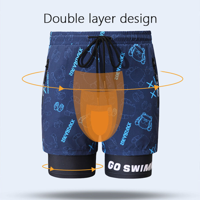 Quần Short Bơi Thoáng Khí Nhanh Khô Chống Thắt Lưng Cho Nam