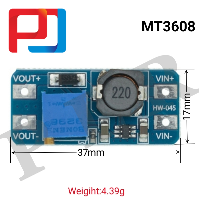 Bảng Mạch Tăng Áp MT3608 DC-DC MAX 28V 2A