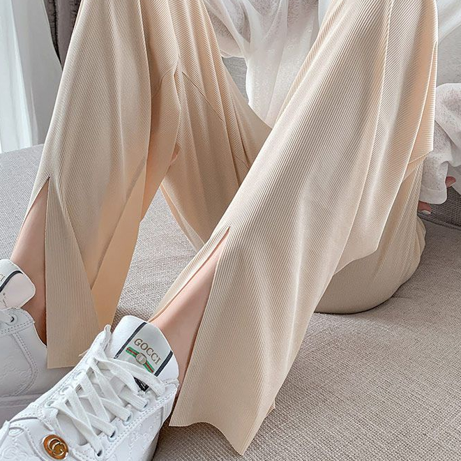 Quần Dài Dáng Rộng Chất Lụa Mỏng Phong Cách Hàn Quốc Thời Trang Mùa Hè Cho Nữ