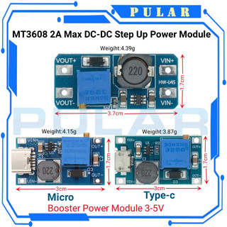 Bảng mạch tăng áp mt3608 dc-dc max 28v 2a