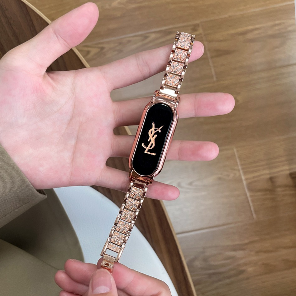Dây Đeo Thay Thế Chất Liệu Kim Tuyến Lấp Lánh Sang Trọng Cho Xiaomi Mi Band 8 7 Mi Band 5 / 6 / 4 / 3