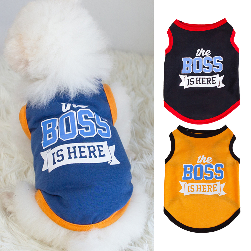 WWA Áo thun thể thao sát nách thoáng khí phong cách mùa hè dễ thương cho thú cưng