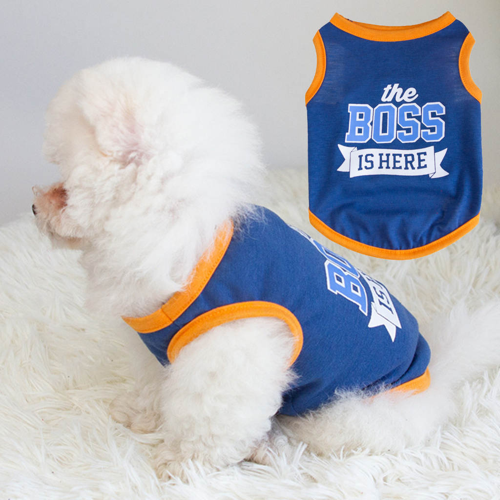 WWA Áo thun thể thao sát nách thoáng khí phong cách mùa hè dễ thương cho thú cưng