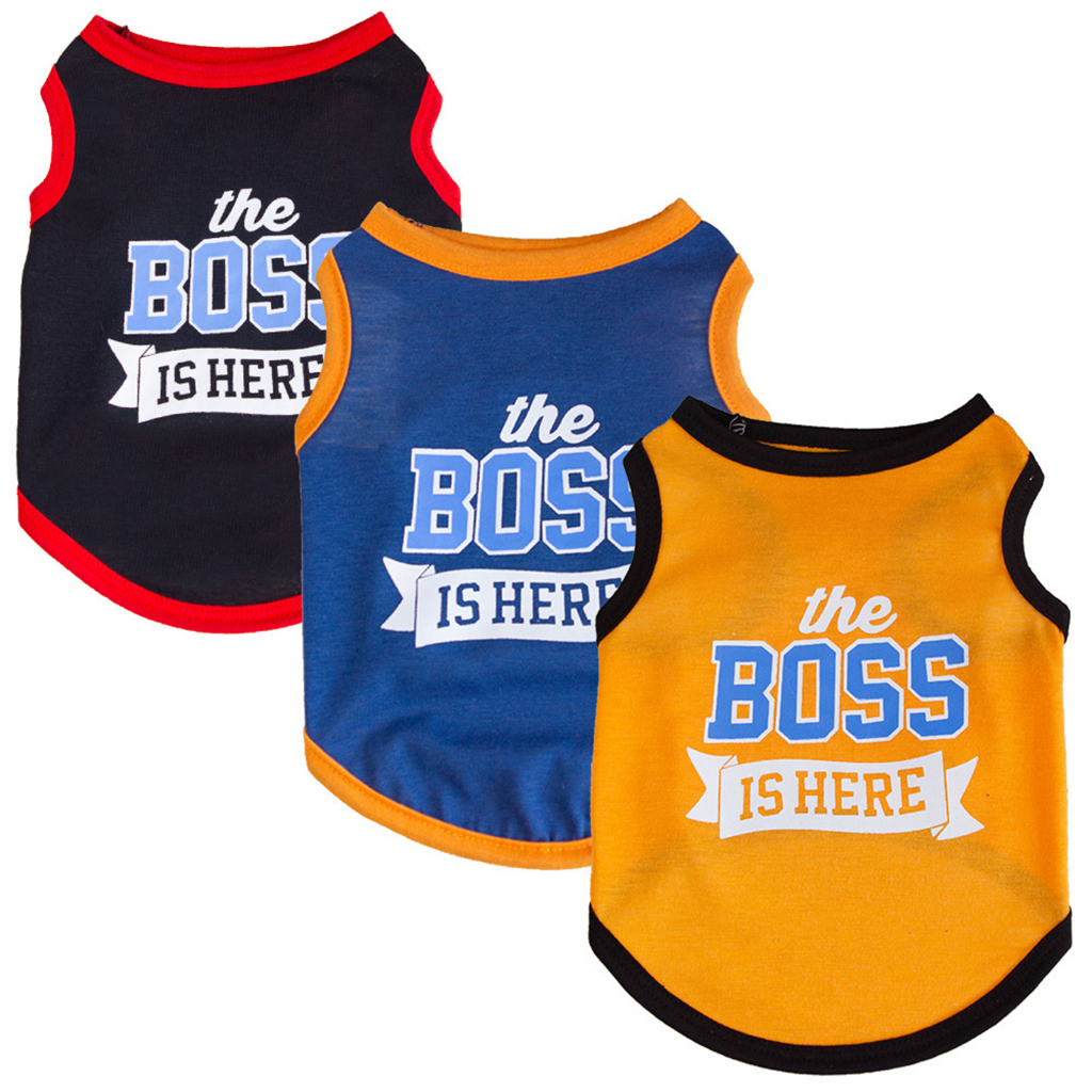 WWA Áo thun thể thao sát nách thoáng khí phong cách mùa hè dễ thương cho thú cưng