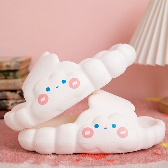 Dép Đế Mềm Chống Trượt Thiết Kế Hình Đám Mây Đáng Yêu Thời Trang