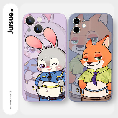Ốp lưng JURSUE mềm hoạt hình cặp đôi dễ thương đẹp Cho iPhone 17 16 15 14 13 12 11 Pro Max SE 2020 X XR XS ip 8 7 Plus Y3571