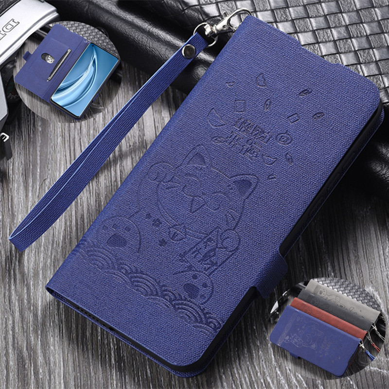 Vivo V29 5G Y02t Y36 V27e Y02A V25 Pro 5G V25e Y16 Y02s X80 Pro T1 5G T1x V23e Y01 Y33s Y15A Y15s Y21s X70/X60 Pro  Ốp Lưng Da Nắp Gập In Hình Mèo May Mắn 3D Cho Điện Thoại