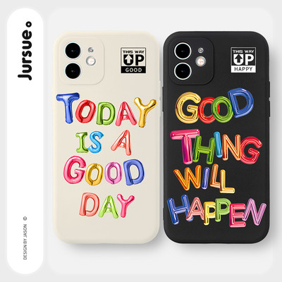 Ốp lưng JURSUE mềm hình cặp đôi độc lạ dễ thương đẹp Cho iPhone 17 16 15 14 13 12 11 Pro Max SE 2020 X XR XS ip 8 7 Plus Y3548