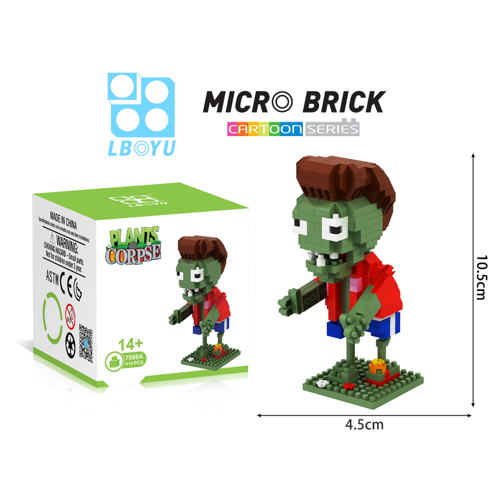 Trò chơi Plants vs. Bộ Đồ Chơi Xếp Hình Plants LBYU Độc Đáo Sáng Tạo