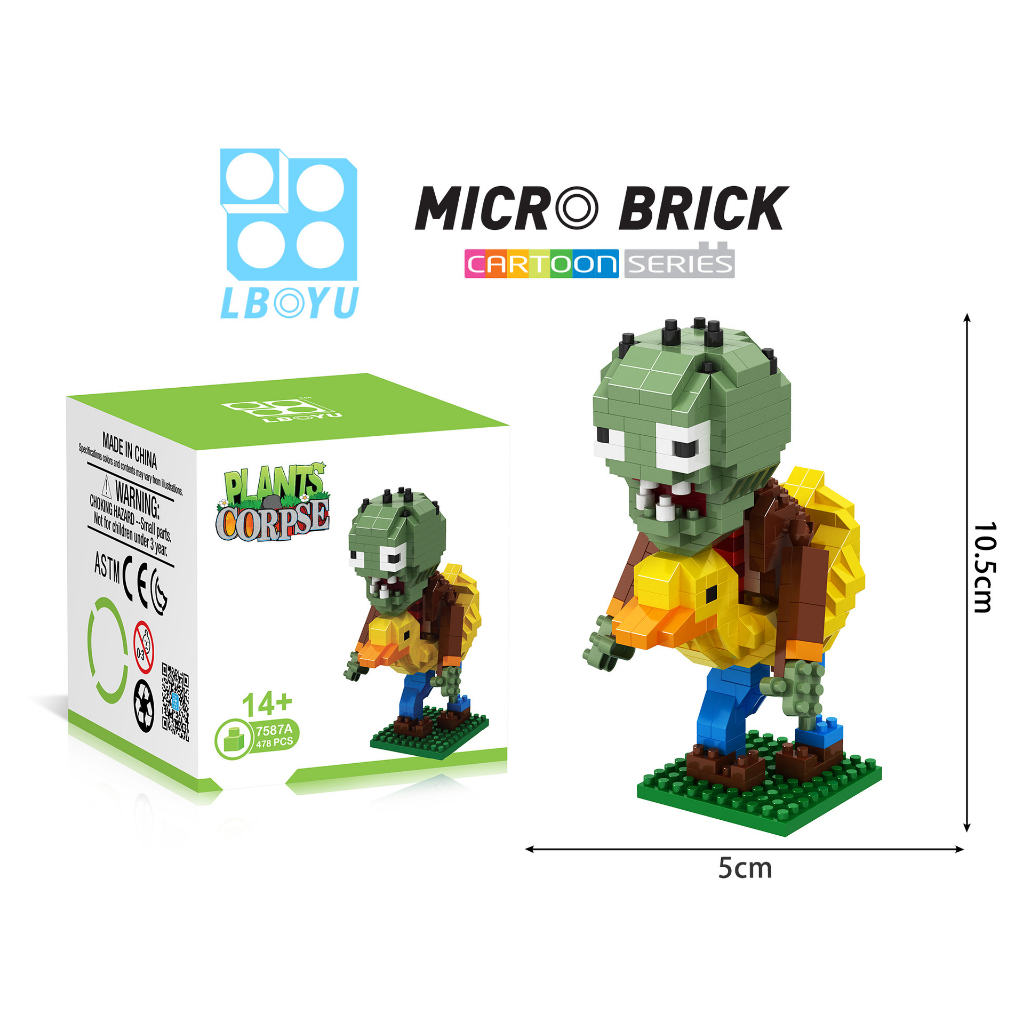 Trò chơi Plants vs. Bộ Đồ Chơi Xếp Hình Plants LBYU Độc Đáo Sáng Tạo