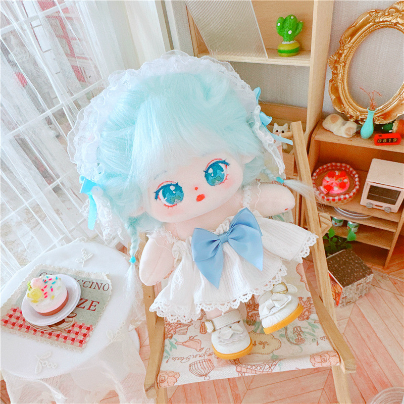 Bộ Trang Phục Đầm Công Chúa Màu Xanh Dương Trắng 20cm Dễ Thương Làm Quà Tặng Cho Búp Bê RENJUN Jeno HAECHAN Jungkook