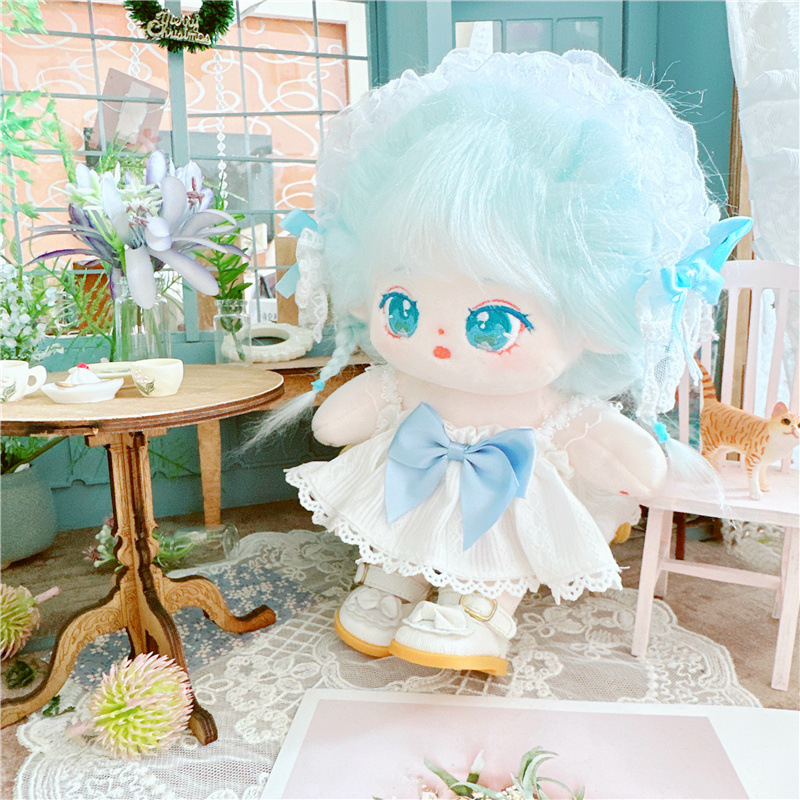 Bộ Trang Phục Đầm Công Chúa Màu Xanh Dương Trắng 20cm Dễ Thương Làm Quà Tặng Cho Búp Bê RENJUN Jeno HAECHAN Jungkook