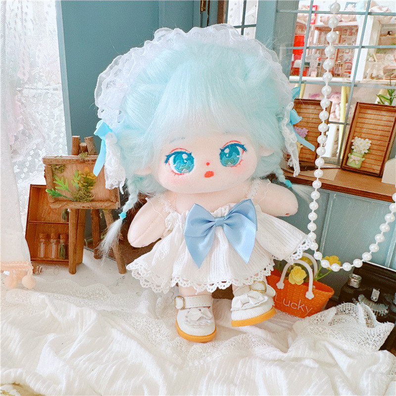 Bộ Trang Phục Đầm Công Chúa Màu Xanh Dương Trắng 20cm Dễ Thương Làm Quà Tặng Cho Búp Bê RENJUN Jeno HAECHAN Jungkook