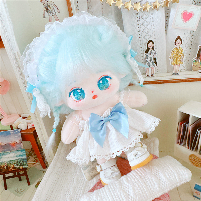 Bộ Trang Phục Đầm Công Chúa Màu Xanh Dương Trắng 20cm Dễ Thương Làm Quà Tặng Cho Búp Bê RENJUN Jeno HAECHAN Jungkook