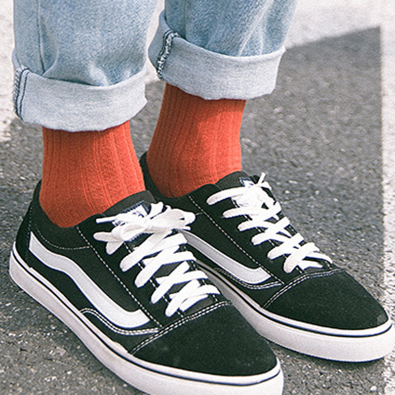 FHYL Vớ Thể Thao Cotton Mỏng Màu Trơn Khử Mùi Mùa Hè Kiểu Học Viện Mới Cho Nam