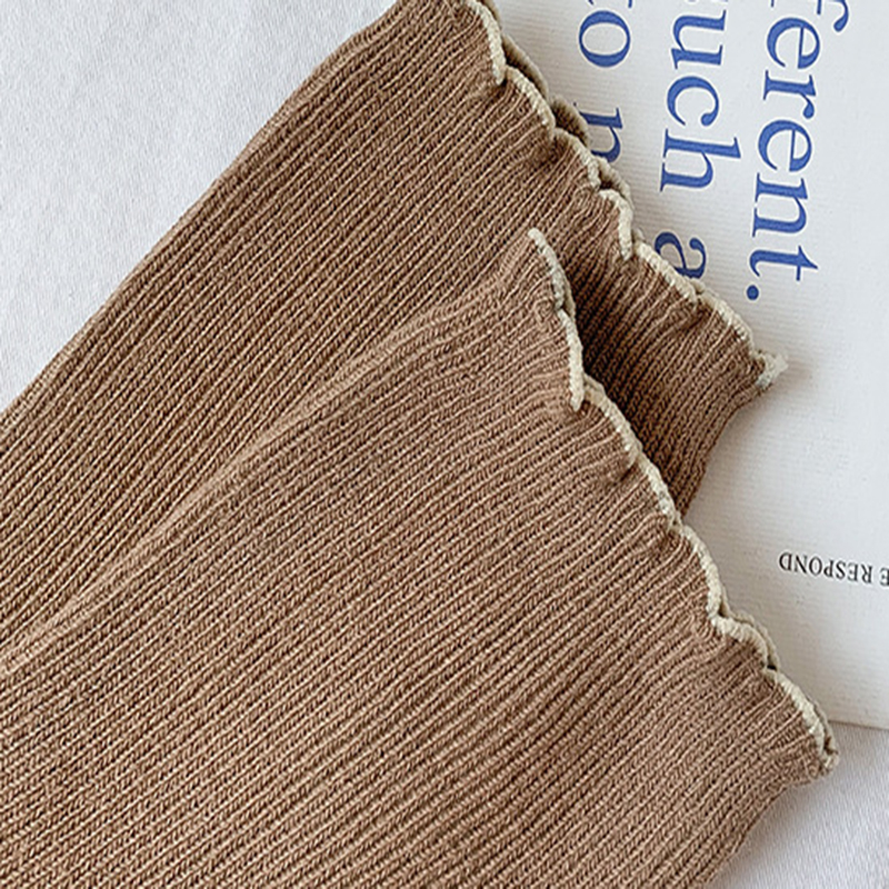 FHYL Đôi Vớ Cotton Màu Trơn Cổ Điển Thời Trang Hàn Quốc Cho Nữ