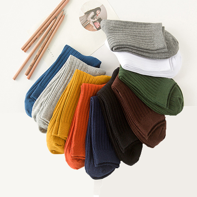 FHYL Vớ Thể Thao Cotton Mỏng Màu Trơn Khử Mùi Mùa Hè Kiểu Học Viện Mới Cho Nam