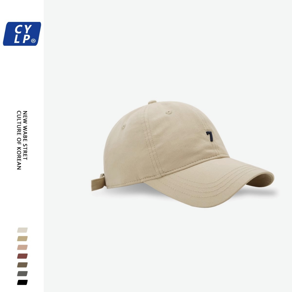 Mũ Lưỡi Trai Mềm Thêu Số 7 Phong Cách Đường Phố Hàn Quốc Chất Lượng Cao