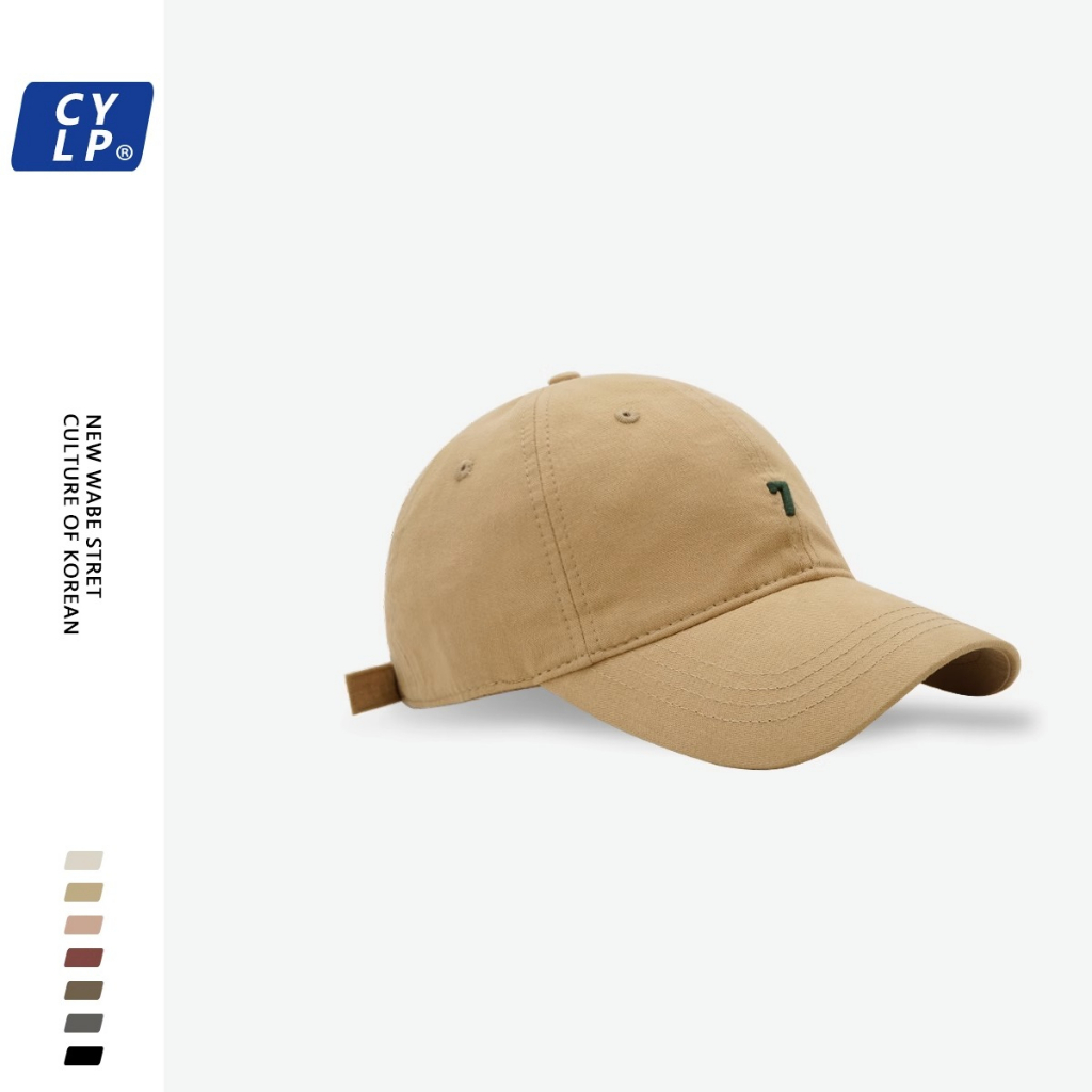 Mũ Lưỡi Trai Mềm Thêu Số 7 Phong Cách Đường Phố Hàn Quốc Chất Lượng Cao