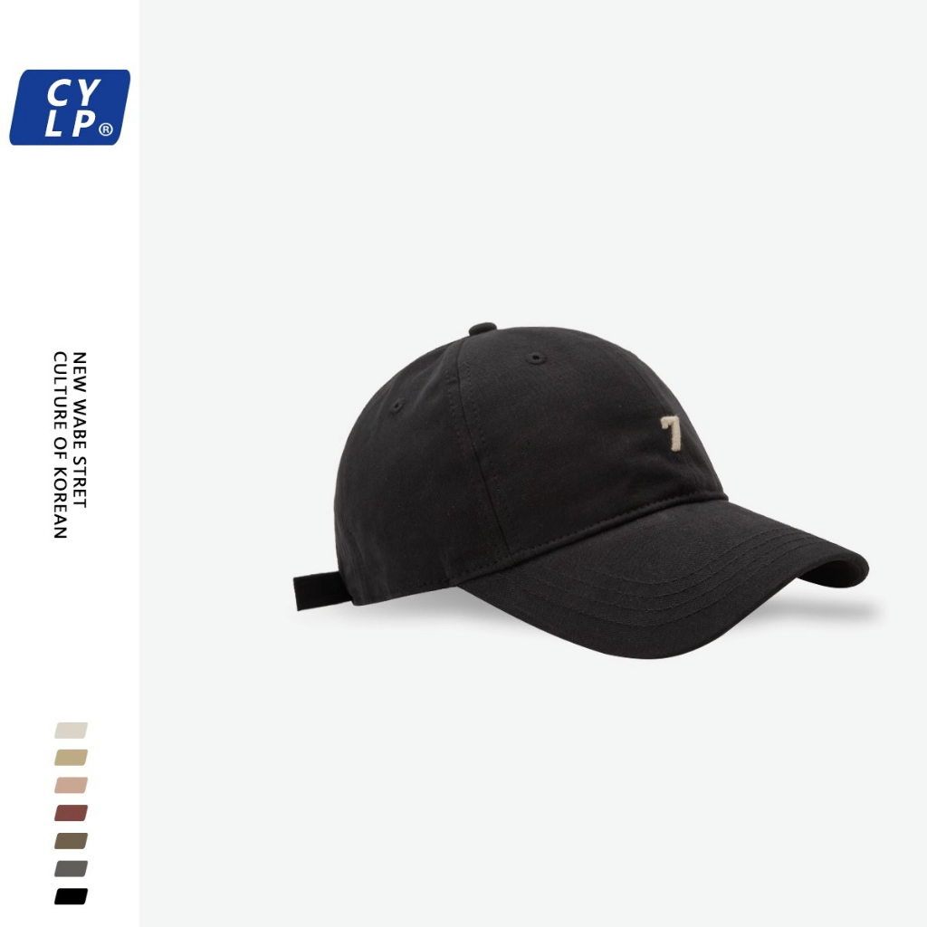 Mũ Lưỡi Trai Mềm Thêu Số 7 Phong Cách Đường Phố Hàn Quốc Chất Lượng Cao