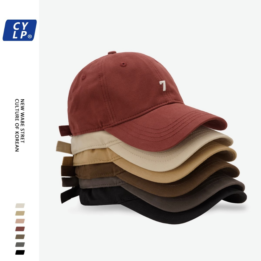 Mũ Lưỡi Trai Mềm Thêu Số 7 Phong Cách Đường Phố Hàn Quốc Chất Lượng Cao