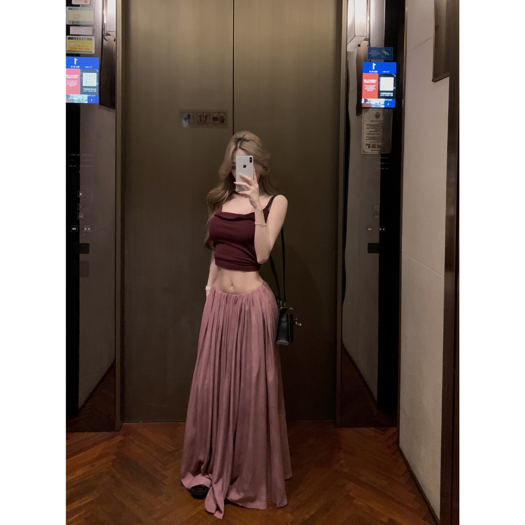 【COLORBLLIND】Set Áo Hai Dây + Chân Váy Xòe Lãng Mạn Hợp Thời Trang